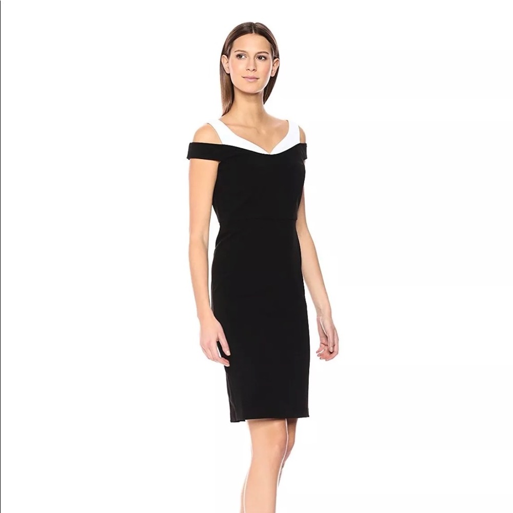 Calvin Klein Cold Shoulder Sweet Heart Sheath